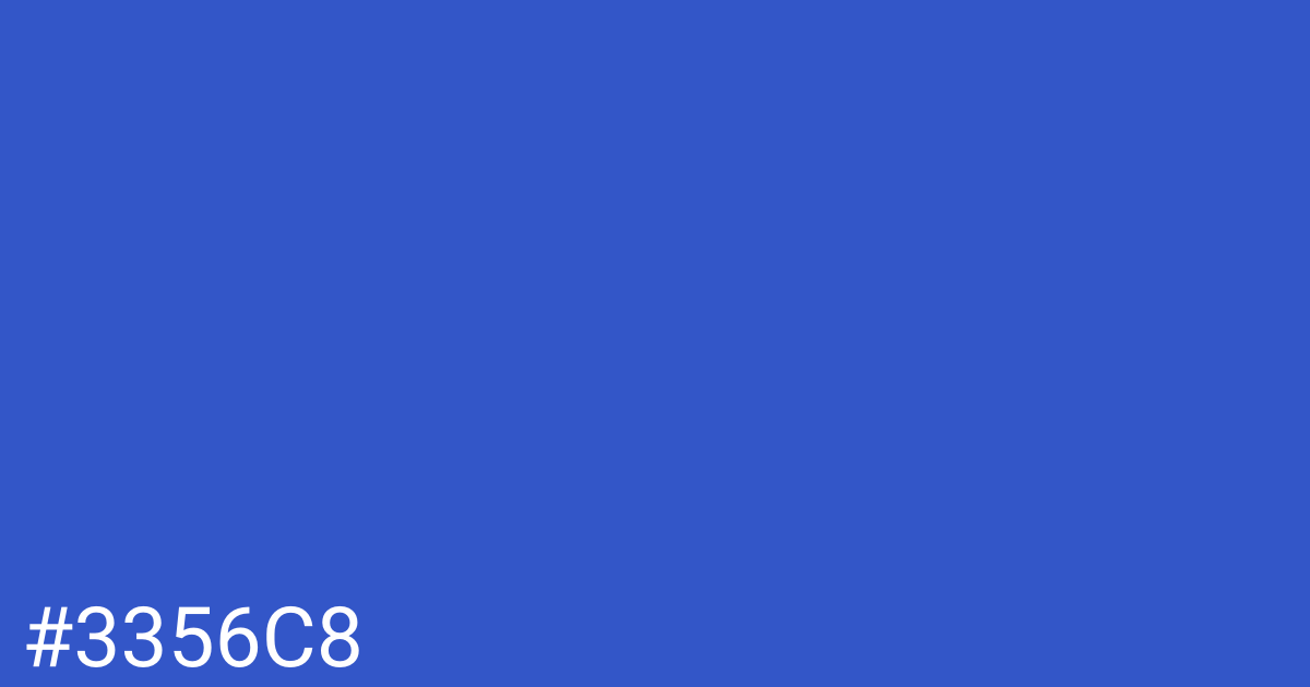 Hex color #3356c8 graphic