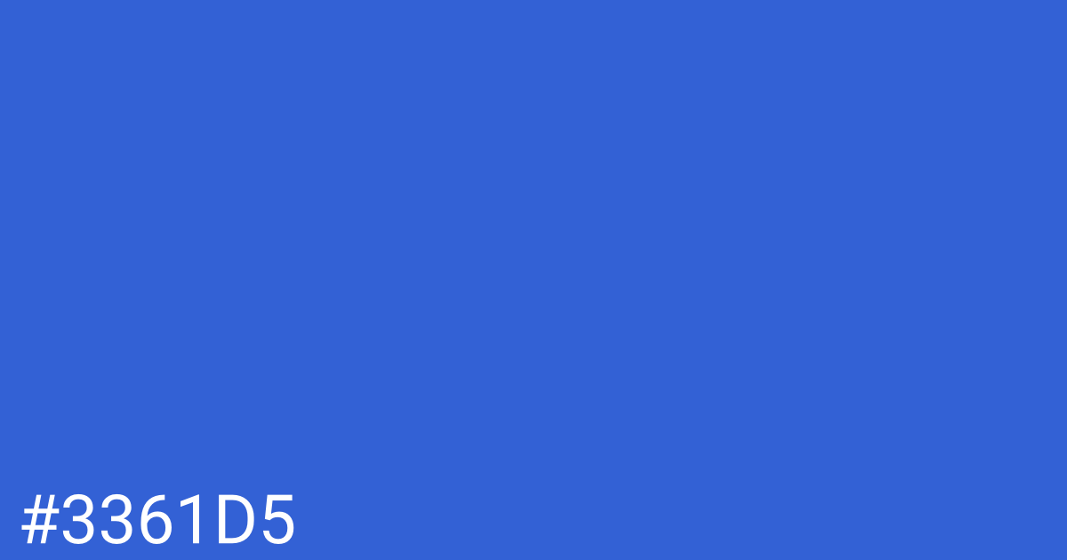 Hex color #3361d5 graphic