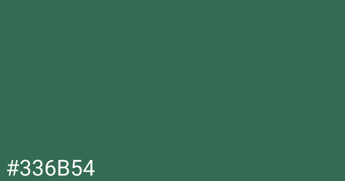 Hex color #336b54 graphic