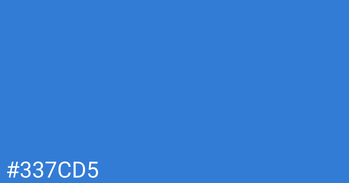 Hex color #337cd5 graphic