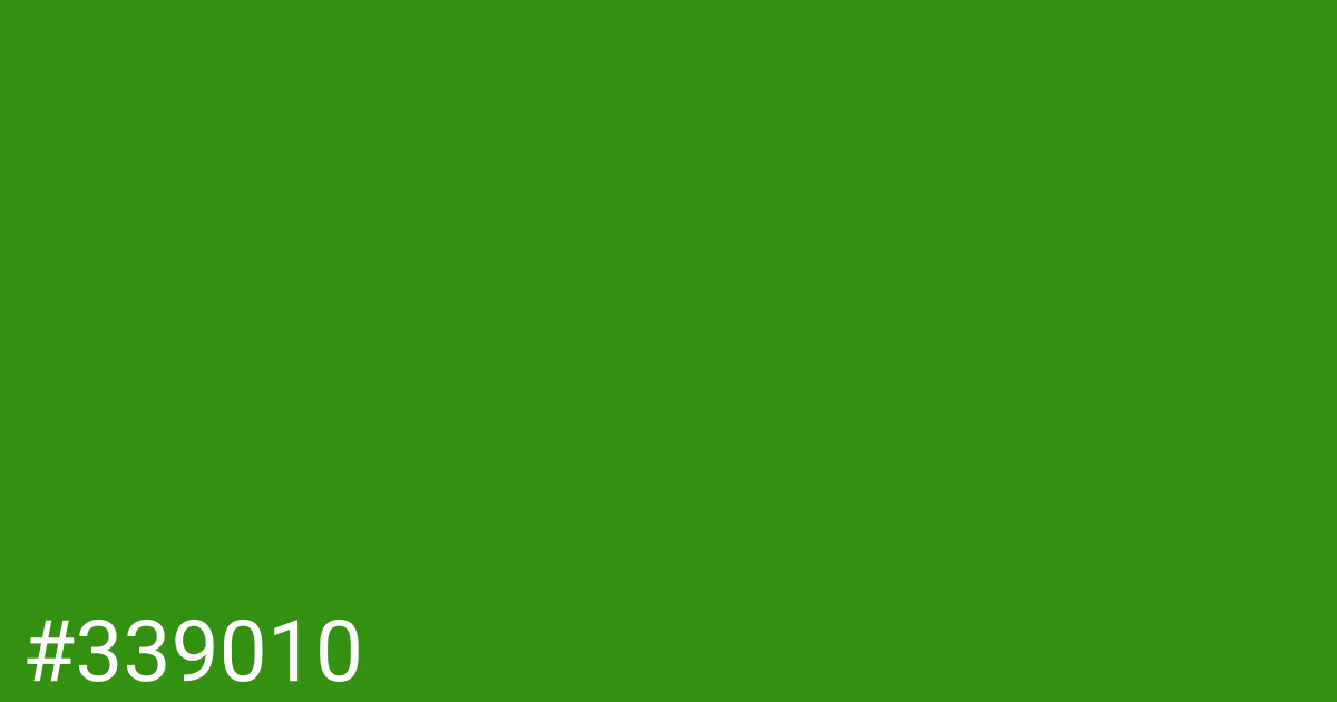 Hex color #339010 graphic