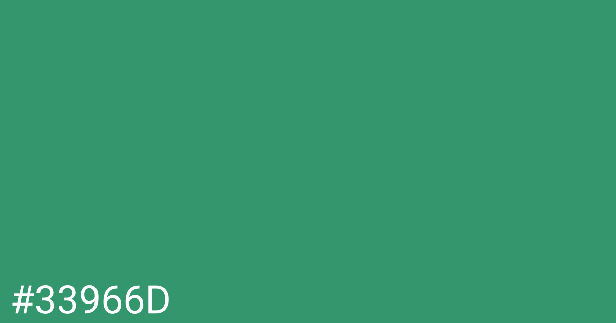 Hex color #33966d graphic