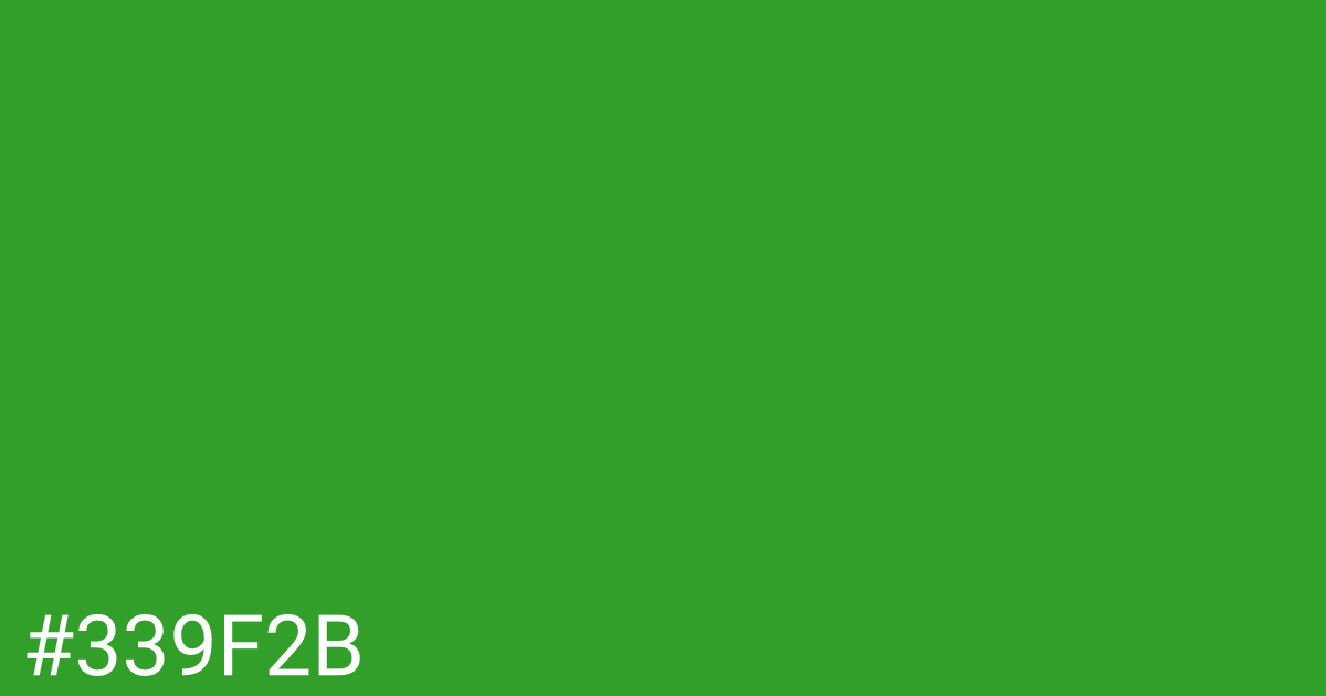 Hex color #339f2b graphic