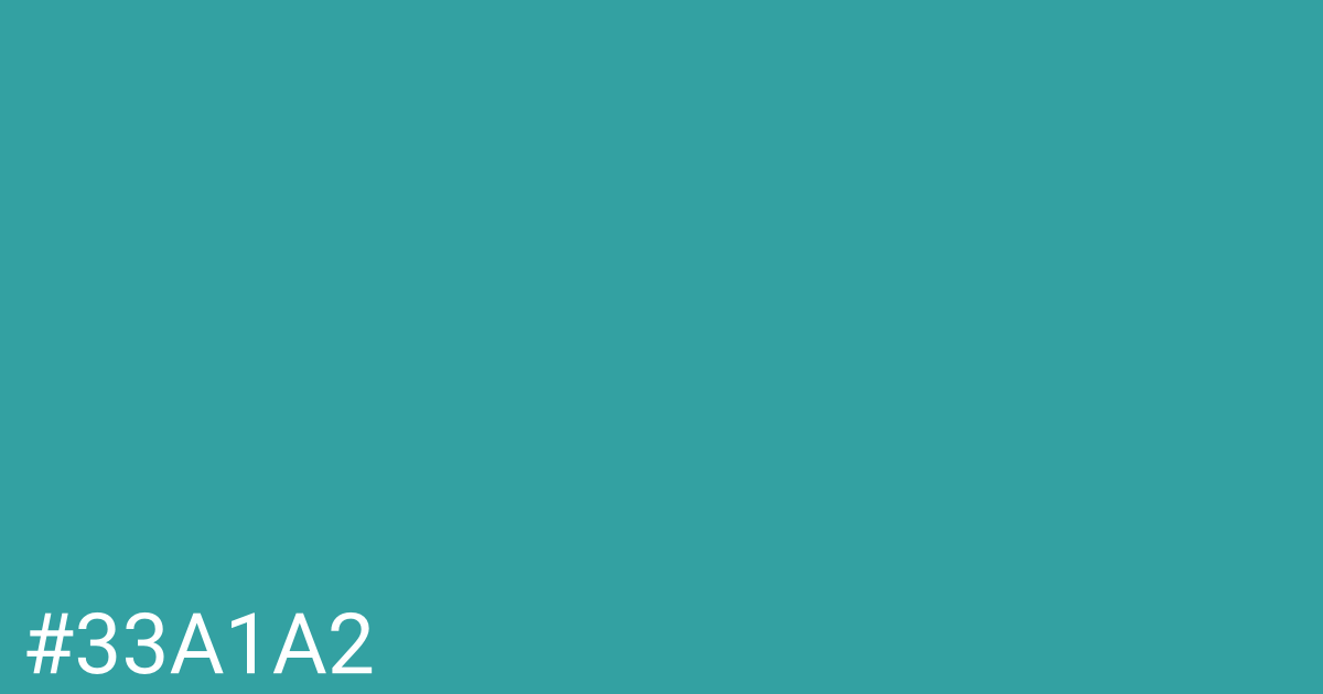 Hex color #33a1a2 graphic