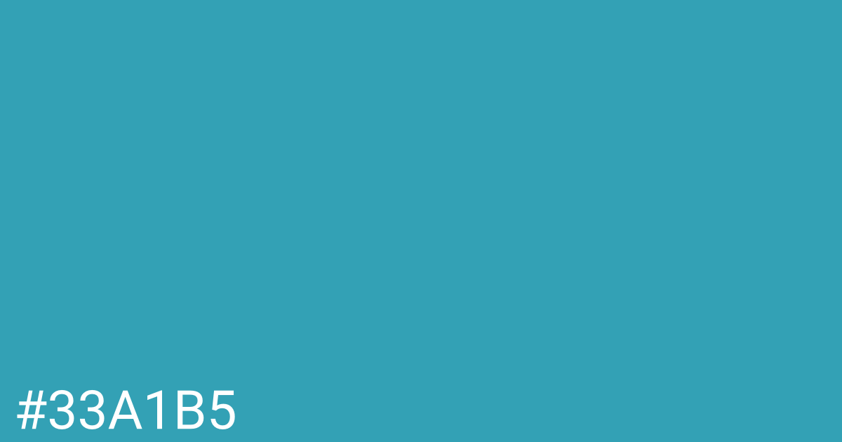 Hex color #33a1b5 graphic