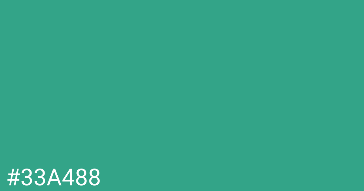 Hex color #33a488 graphic