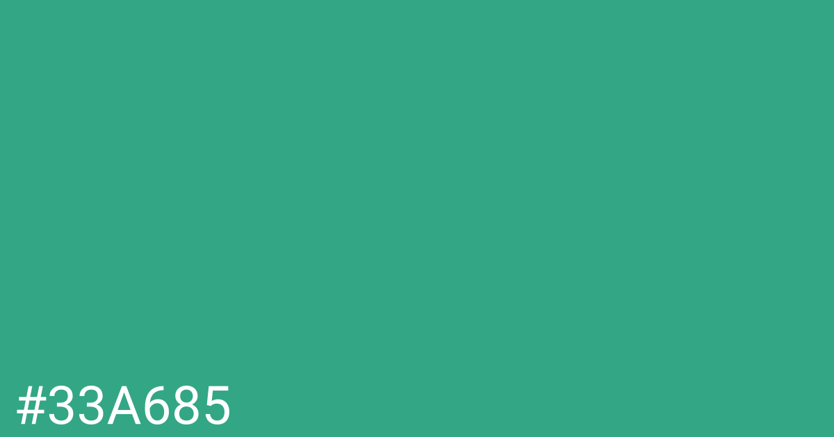 Hex color #33a685 graphic