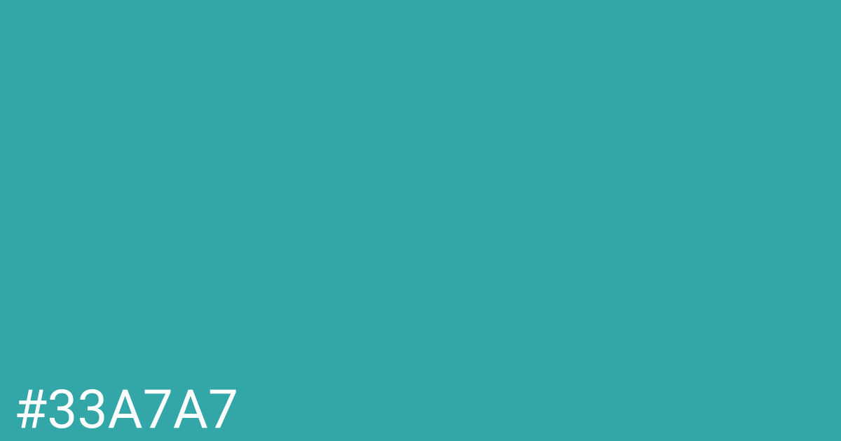 Hex color #33a7a7 graphic
