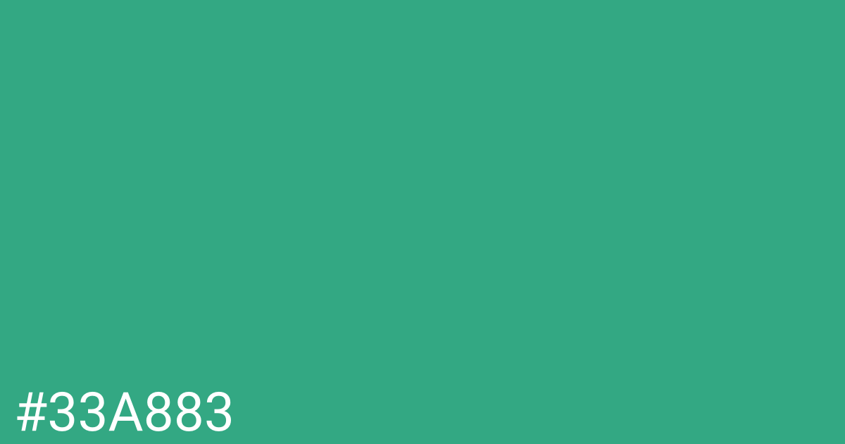 Hex color #33a883 graphic