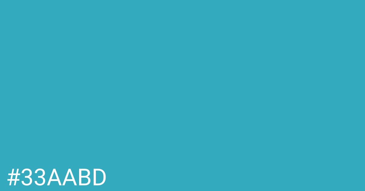Hex color #33aabd graphic
