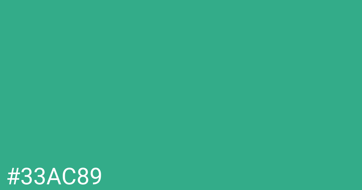 Hex color #33ac89 graphic