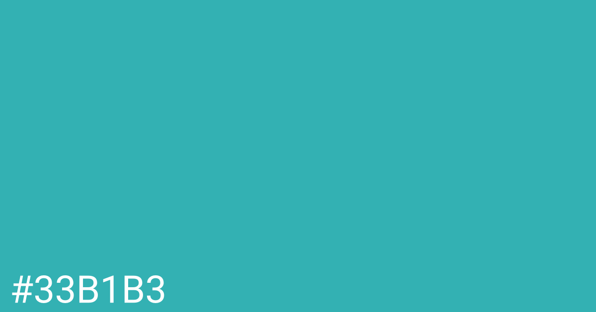 Hex color #33b1b3 graphic