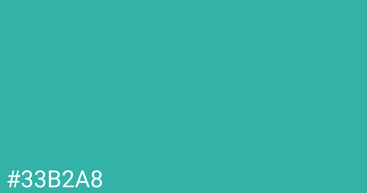 Hex color #33b2a8 graphic