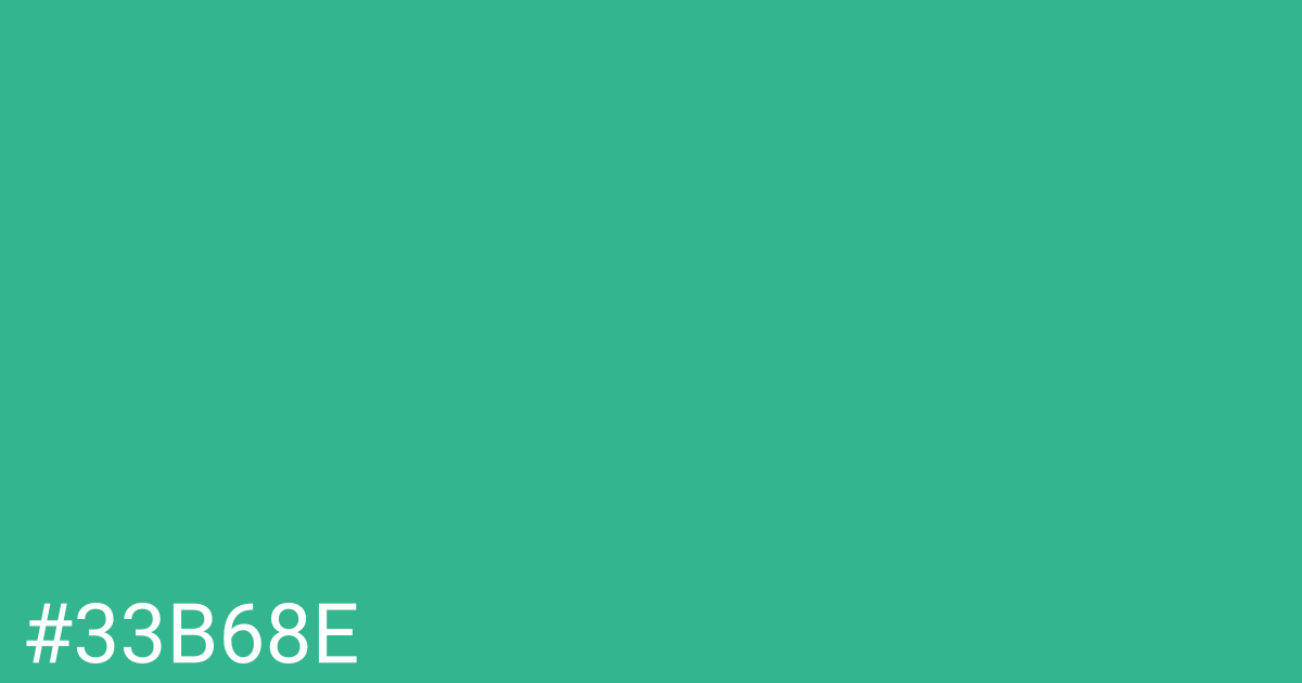 Hex color #33b68e graphic
