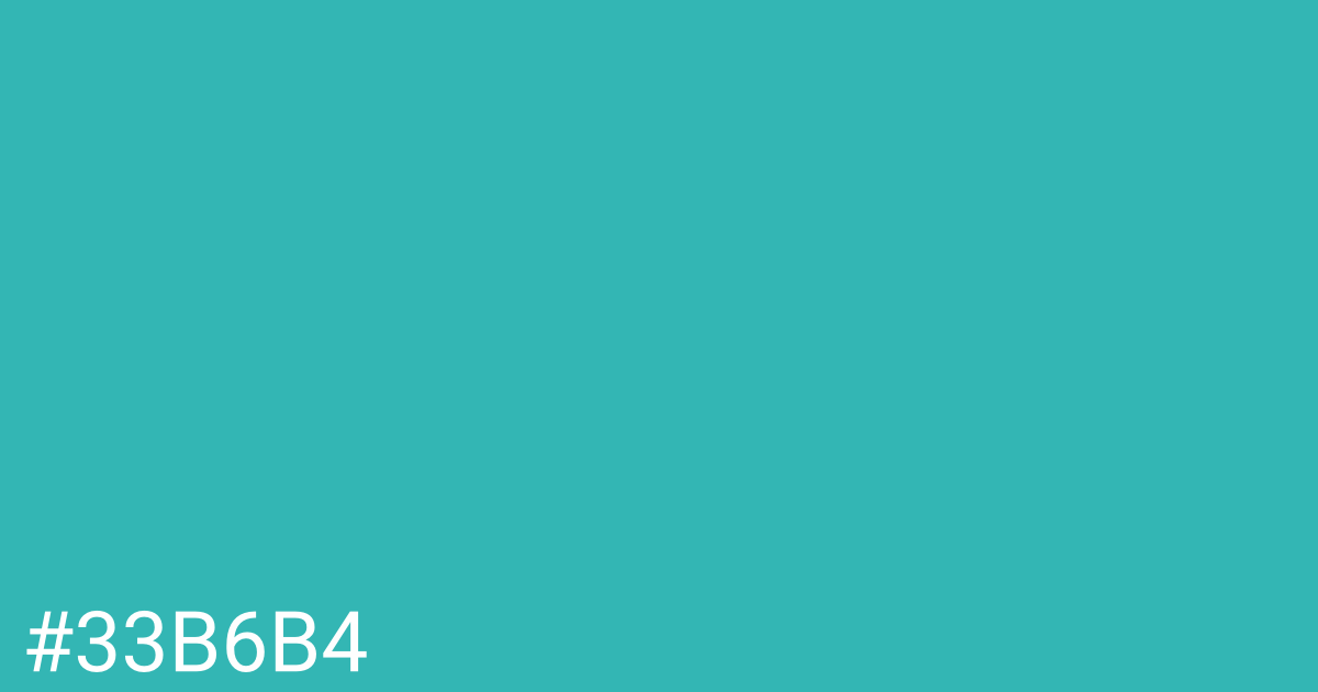 Hex color #33b6b4 graphic