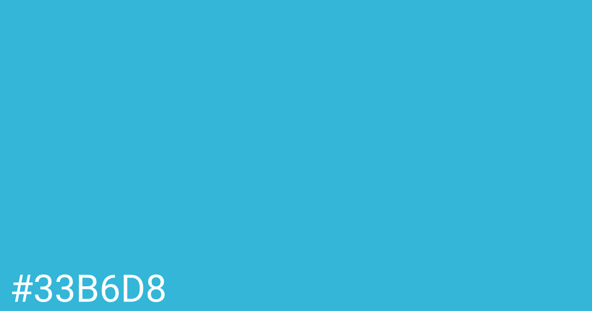 Hex color #33b6d8 graphic