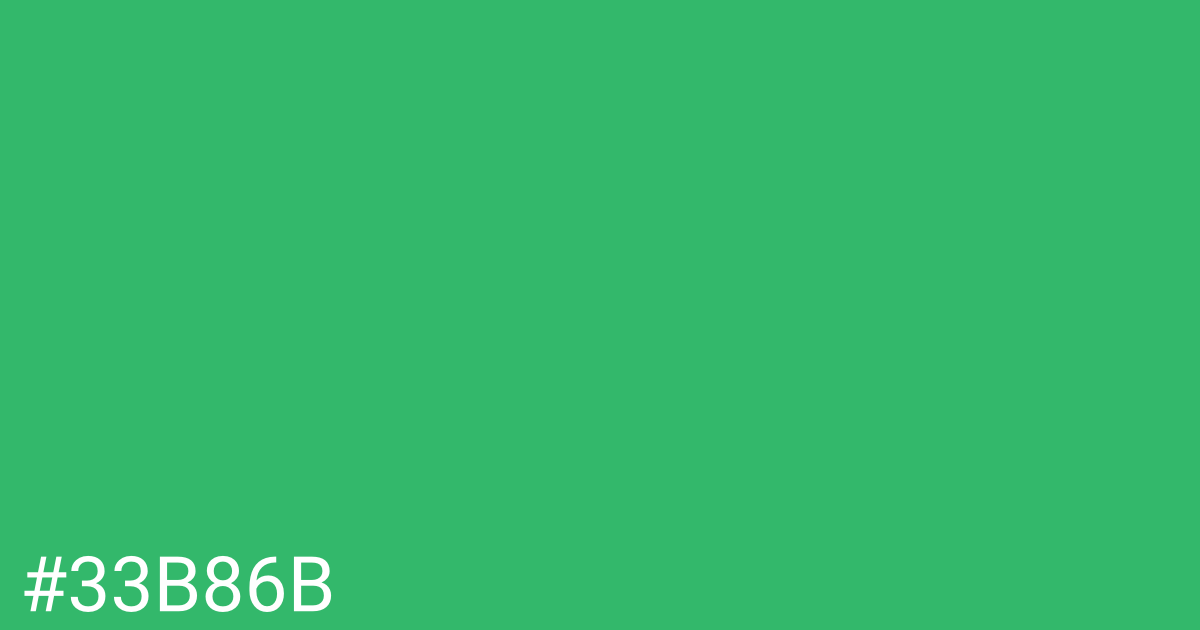 Hex color #33b86b graphic