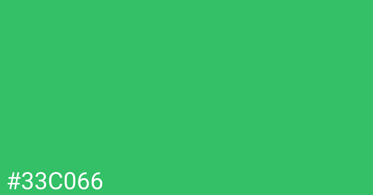 Hex color #33c066 graphic