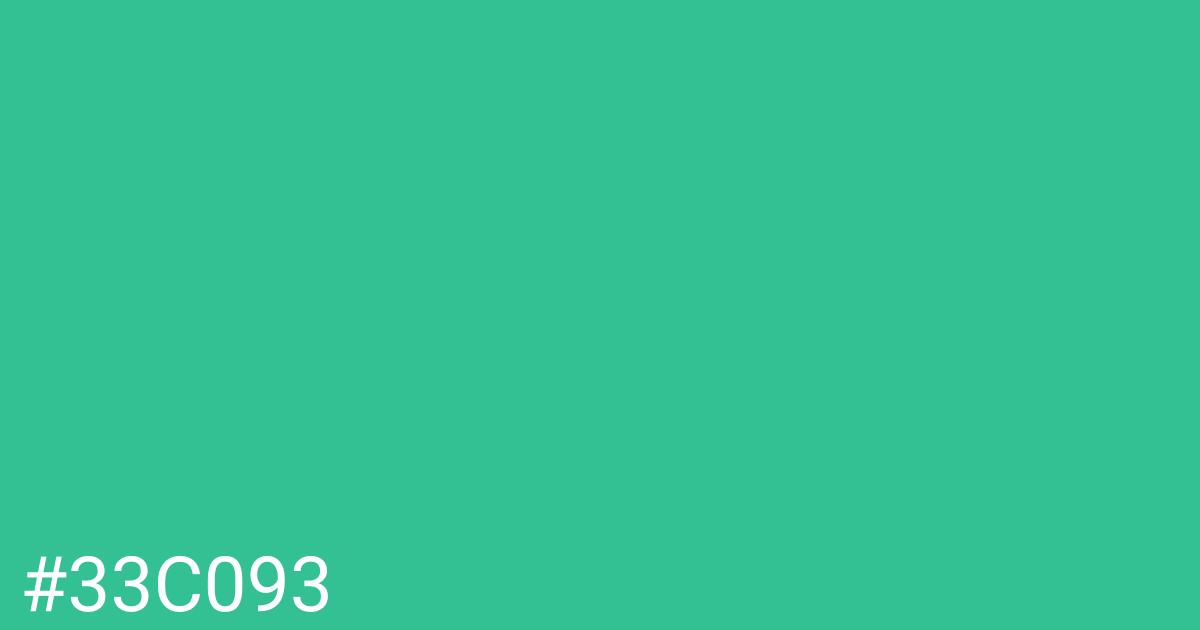 Hex color #33c093 graphic