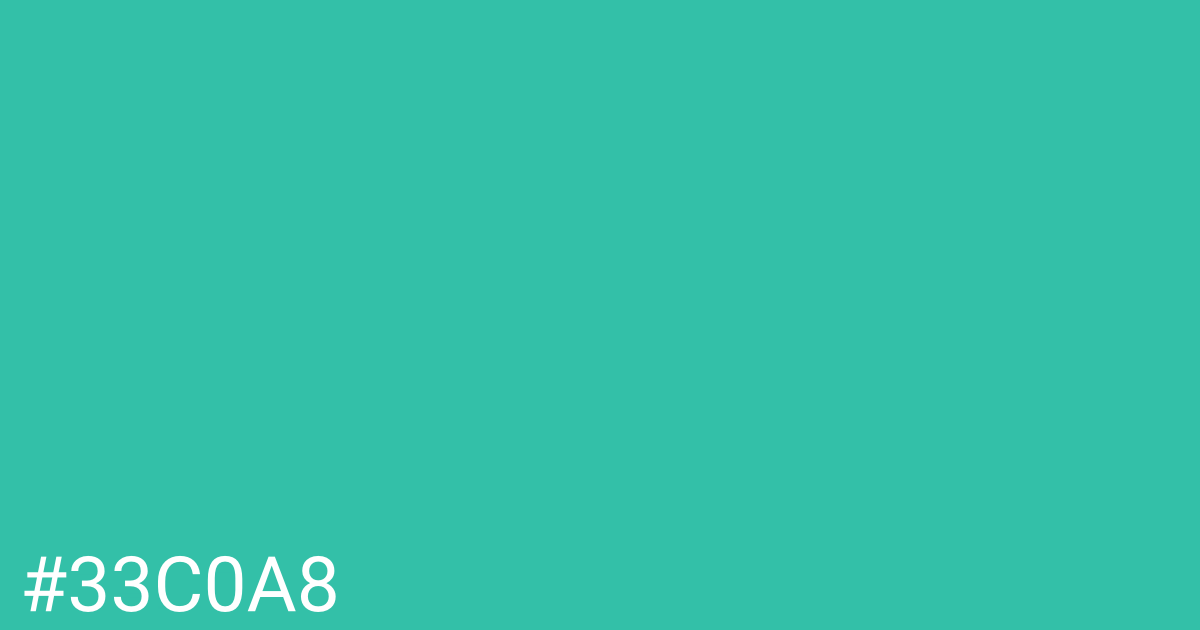 Hex color #33c0a8 graphic