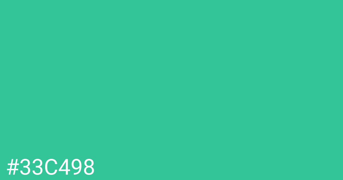 Hex color #33c498 graphic