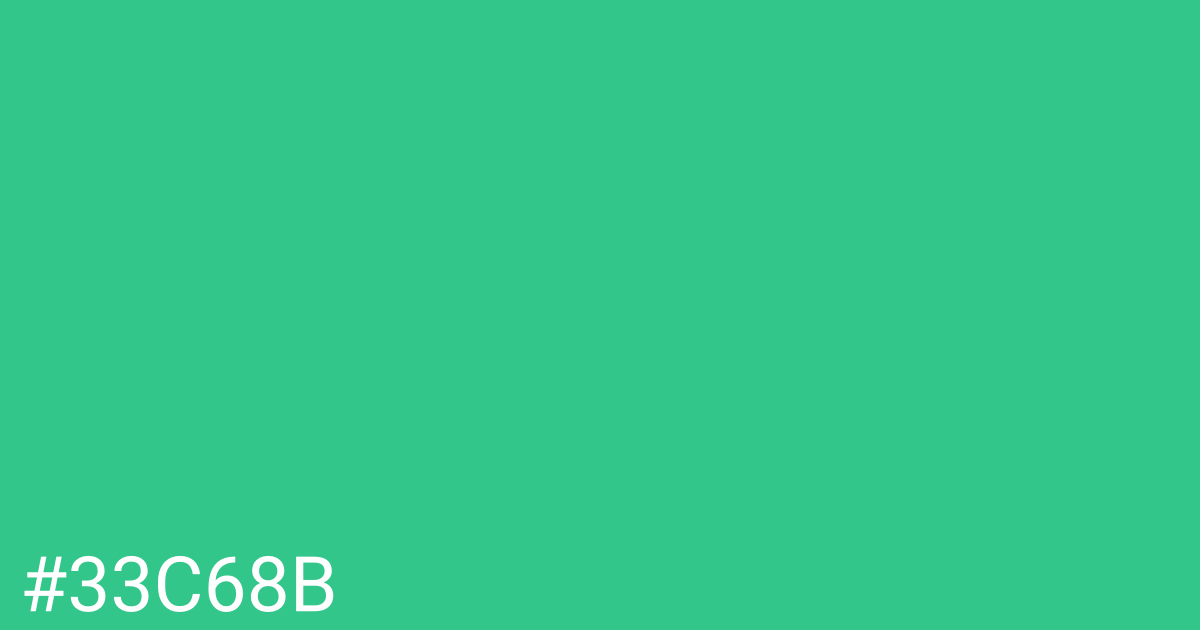 Hex color #33c68b graphic