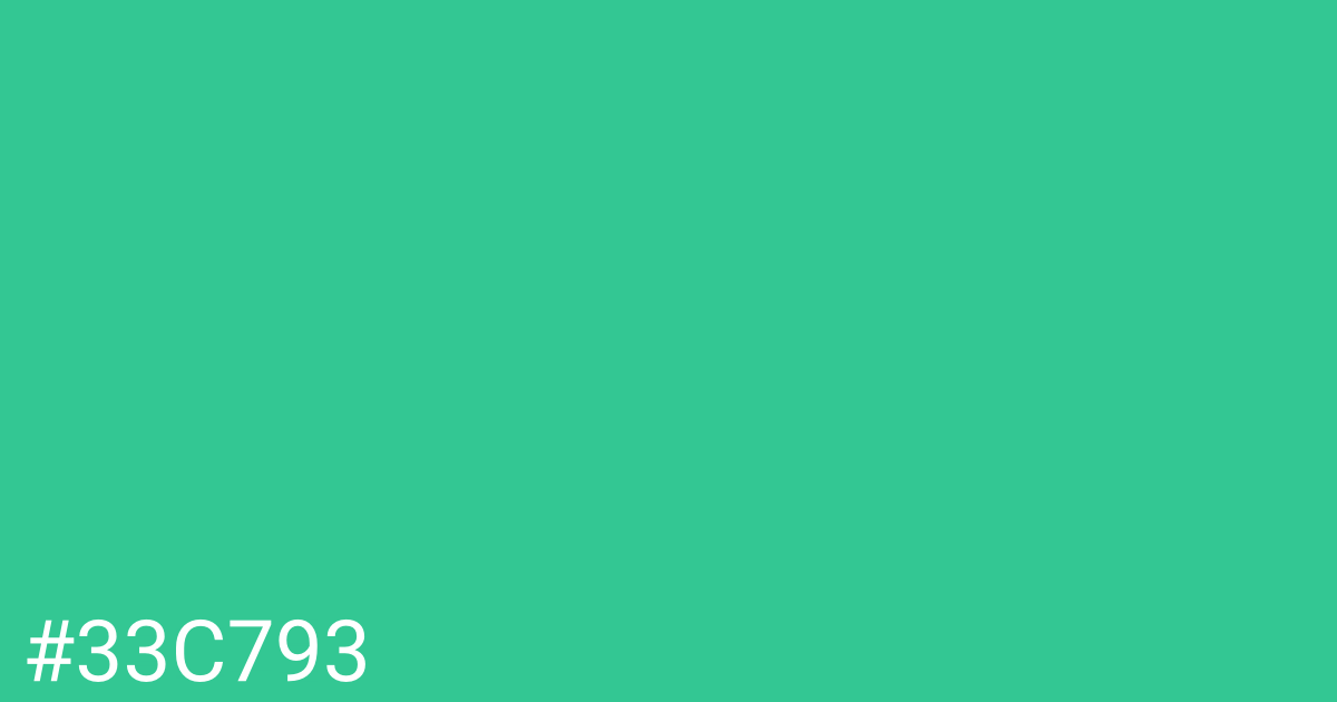 Hex color #33c793 graphic