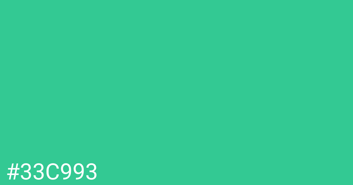 Hex color #33c993 graphic