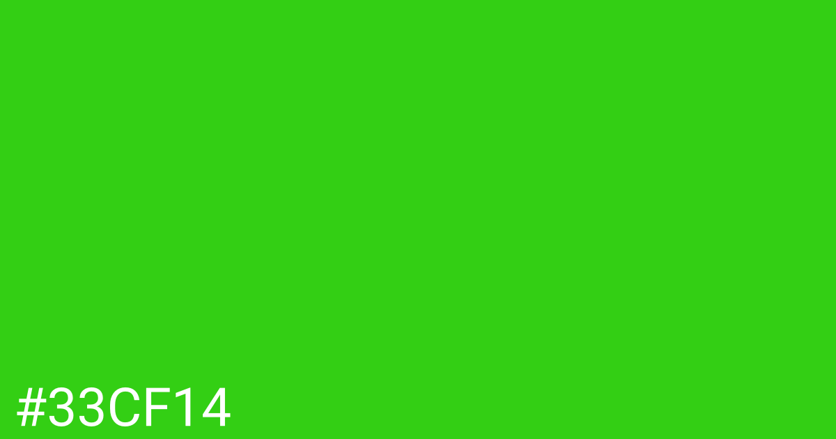 Hex color #33cf14 graphic