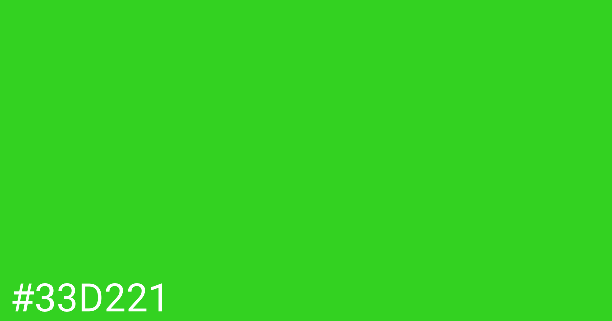 Hex color #33d221 graphic