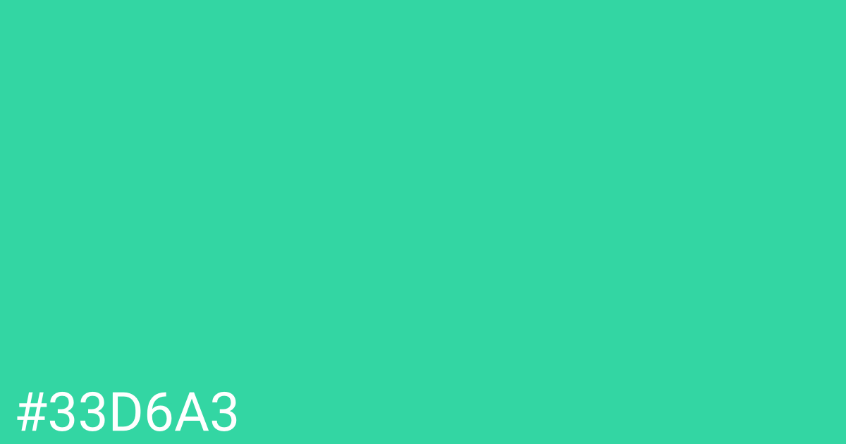 Hex color #33d6a3 graphic