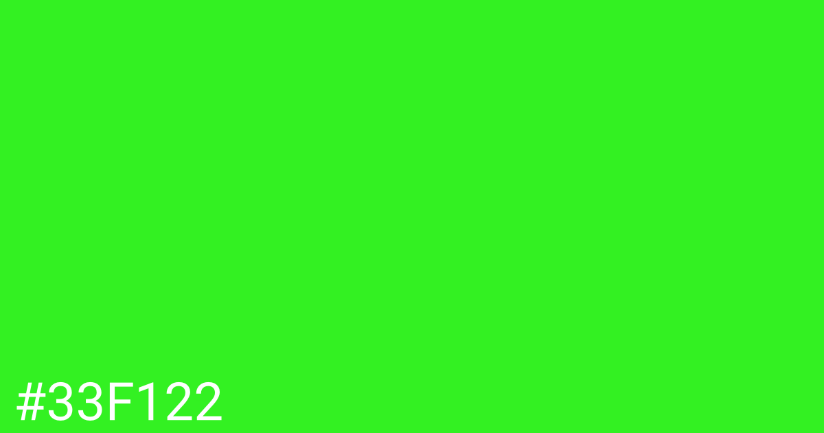 Hex color #33f122 graphic