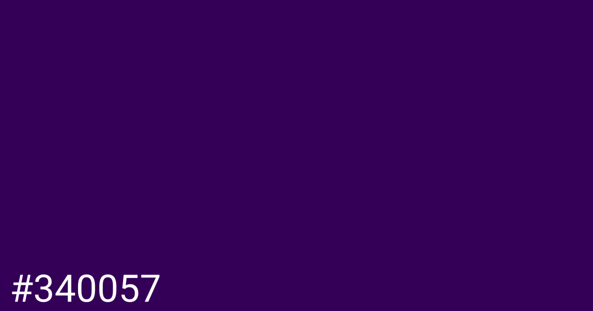 Hex color #340057 graphic
