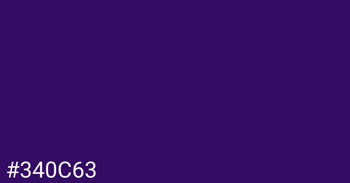 Hex color #340c63 graphic