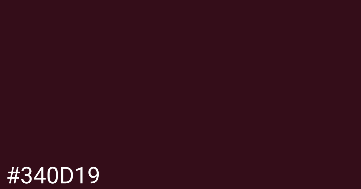 Hex color #340d19 graphic