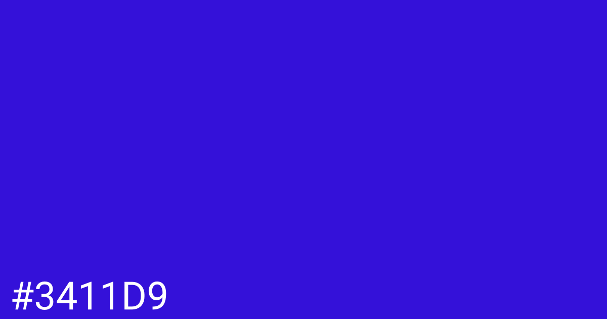 Hex color #3411d9 graphic