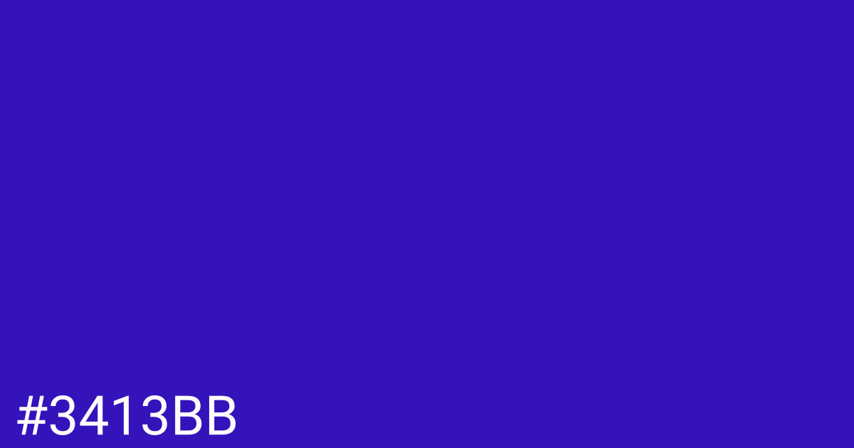 Hex color #3413bb graphic