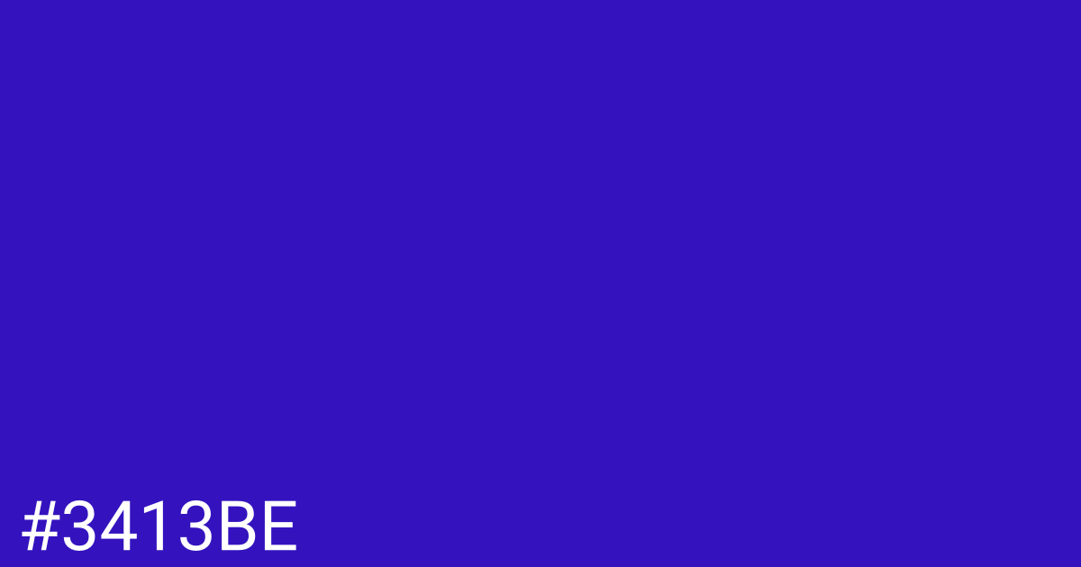 Hex color #3413be graphic