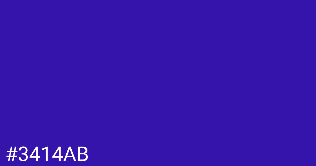 Hex color #3414ab graphic