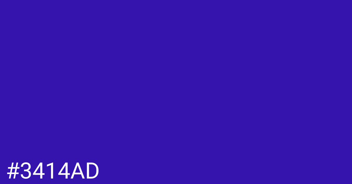 Hex color #3414ad graphic