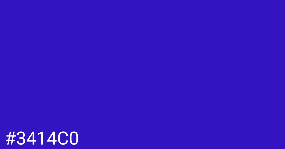 Hex color #3414c0 graphic