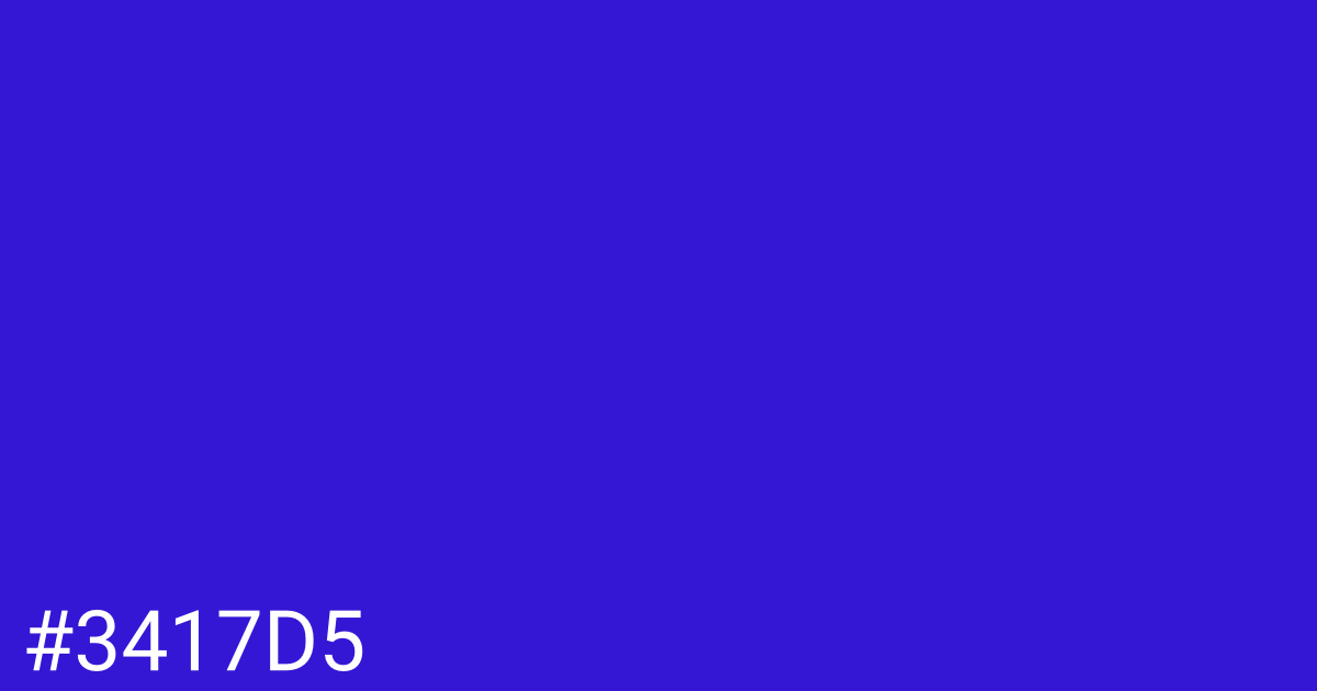 Hex color #3417d5 graphic