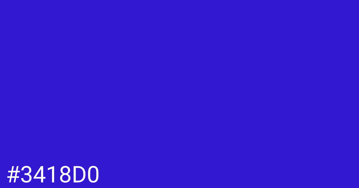 Hex color #3418d0 graphic