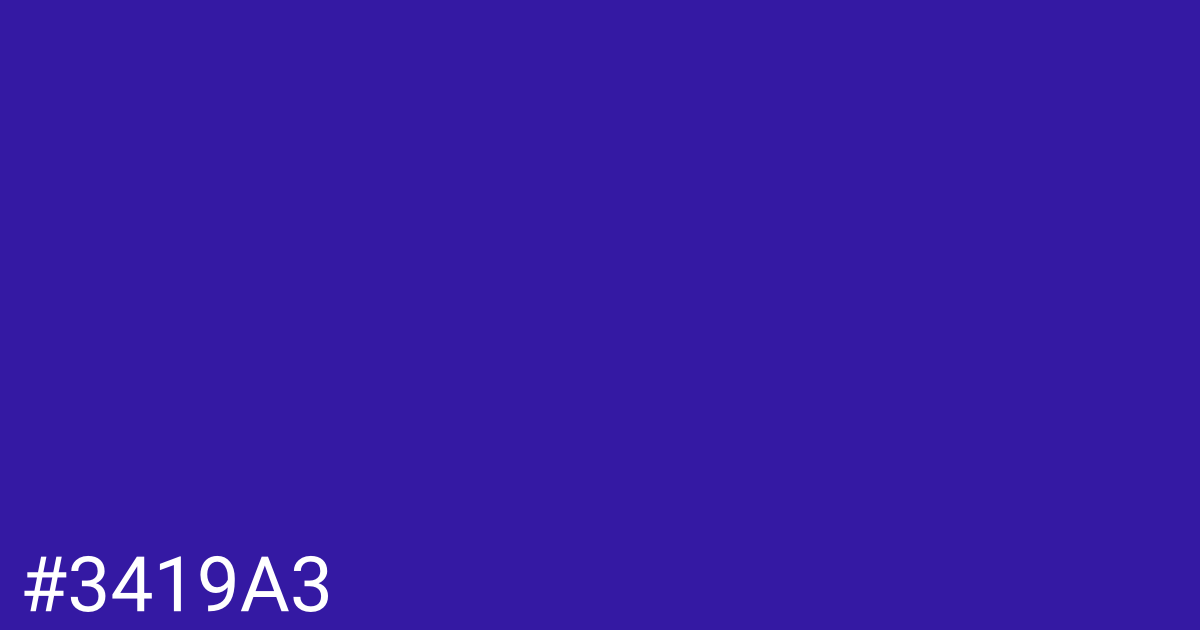 Hex color #3419a3 graphic