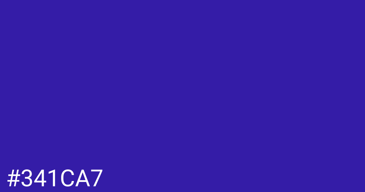 Hex color #341ca7 graphic