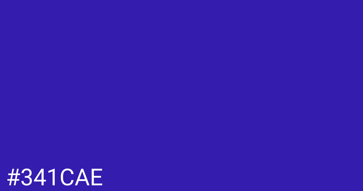 Hex color #341cae graphic