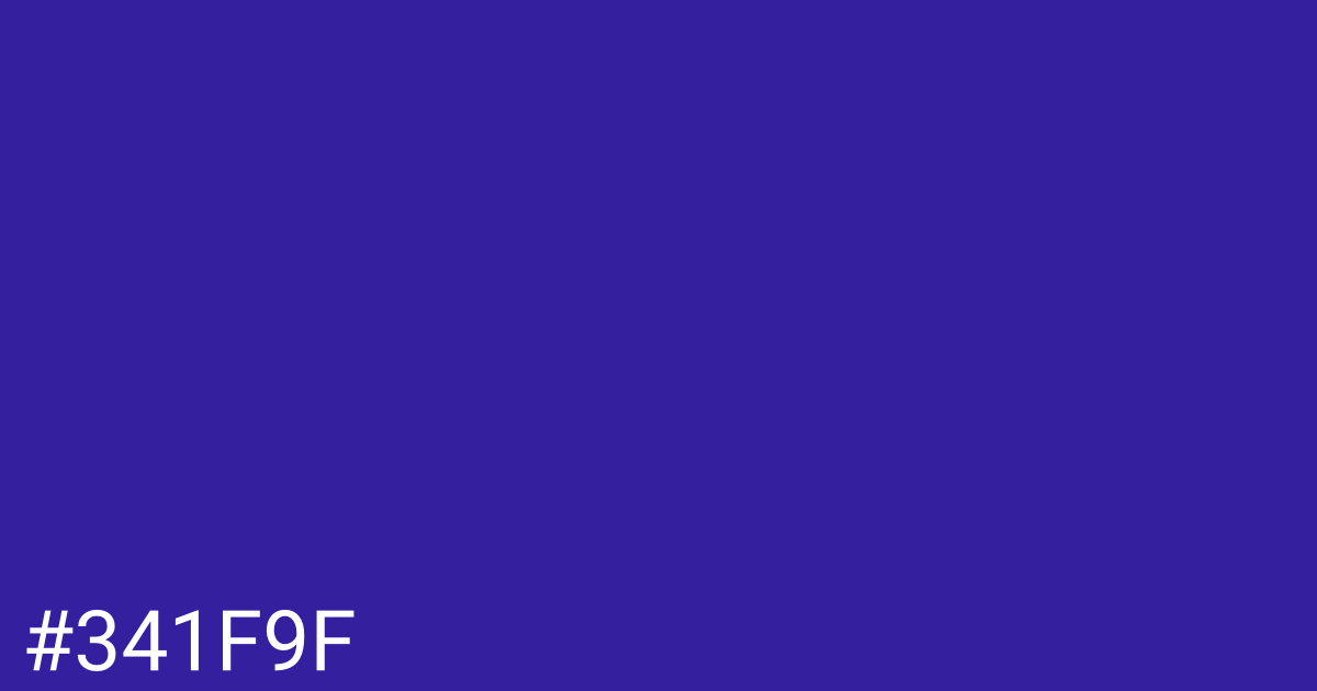 Hex color #341f9f graphic