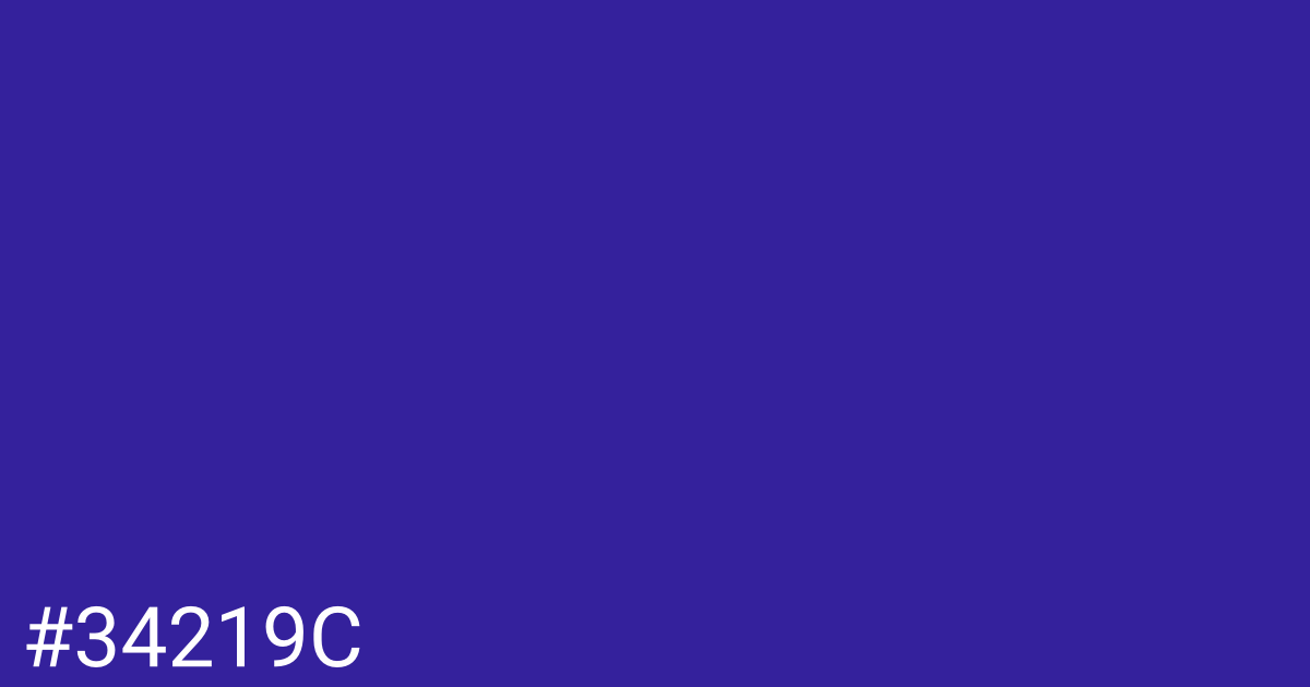Hex color #34219c graphic