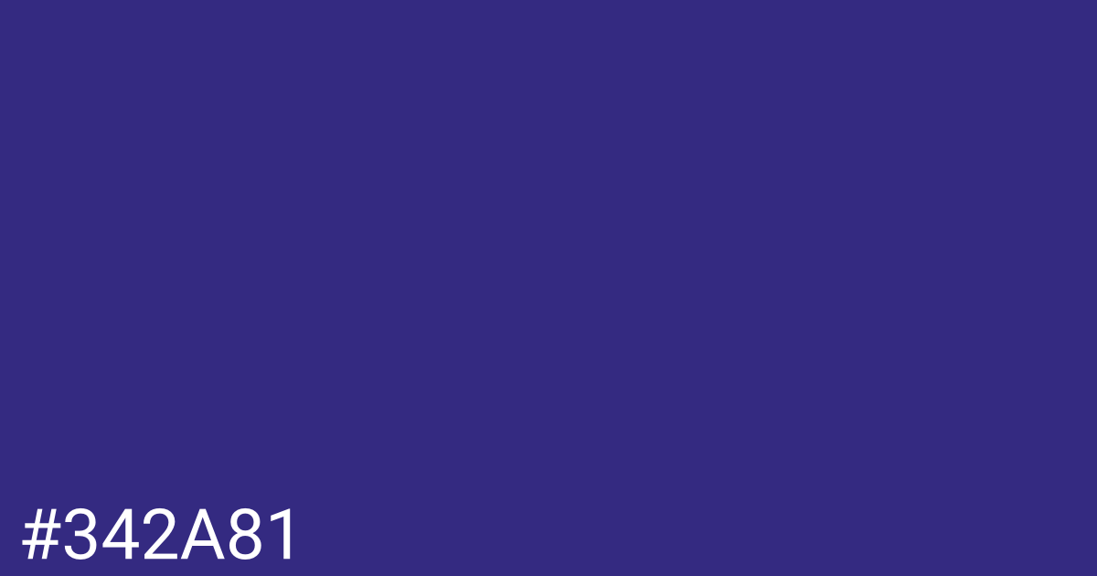 Hex color #342a81 graphic