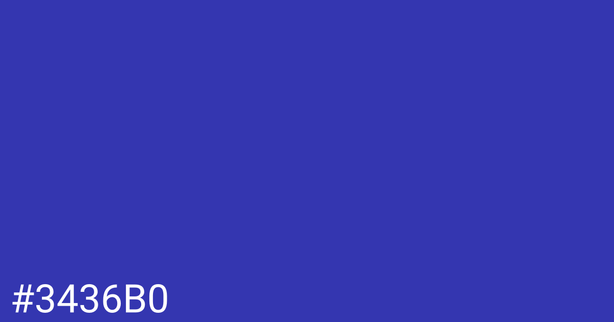 Hex color #3436b0 graphic